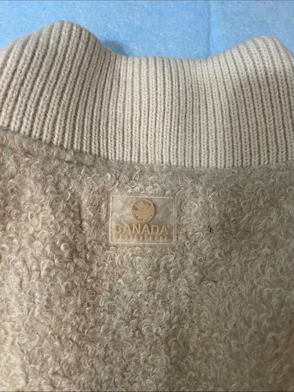 Zip-Front Short Cape Sweater in Taupe - Picture 6 of 6